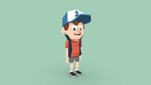 Blockbench 作品：Gravity Falls 角色迪普模型