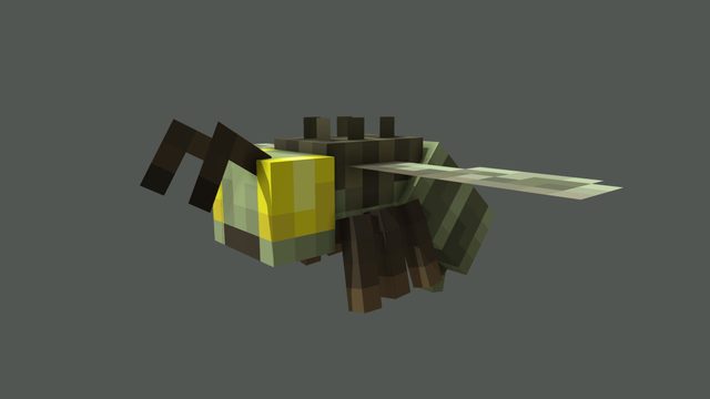 Blockbench 作品：僵尸蜜蜂角色模型